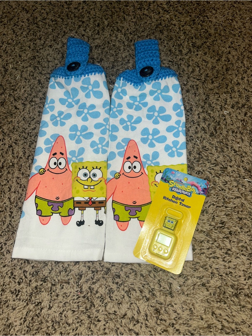 SpongeBob SquarePants Kitchen Hanging Towels with Timer